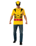 Marvel Comics Wolverine shirt and mask costume for adults.