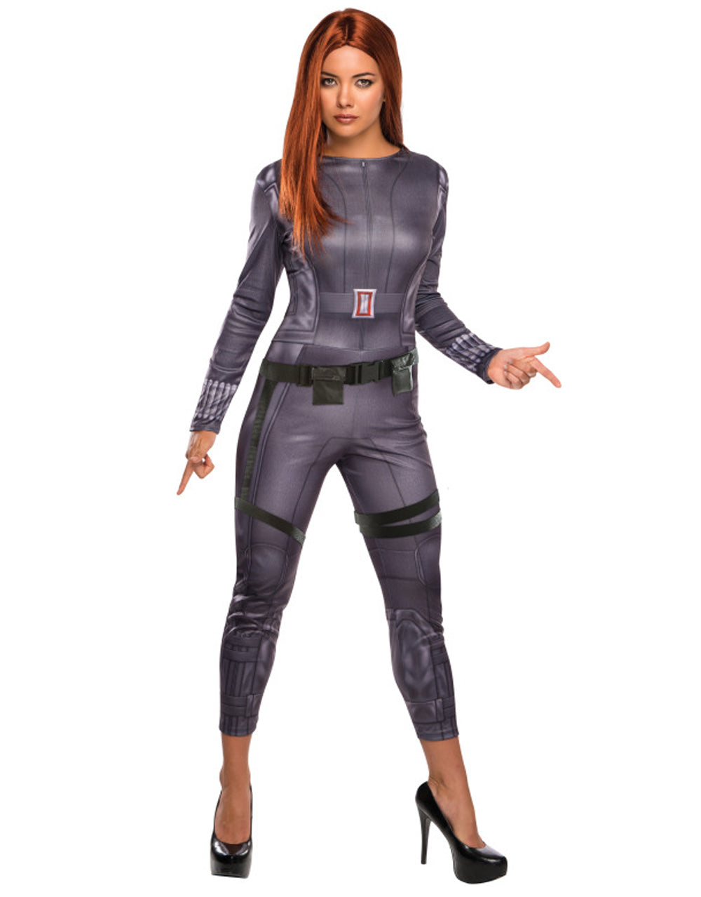 Captain America The Winter Soldier Black Widow jumpsuit costume for women.