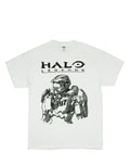 Master Chief sketch graphic on a white adult t-shirt.