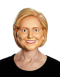 Hillary Clinton vacuform half mask costume accessory for adults.