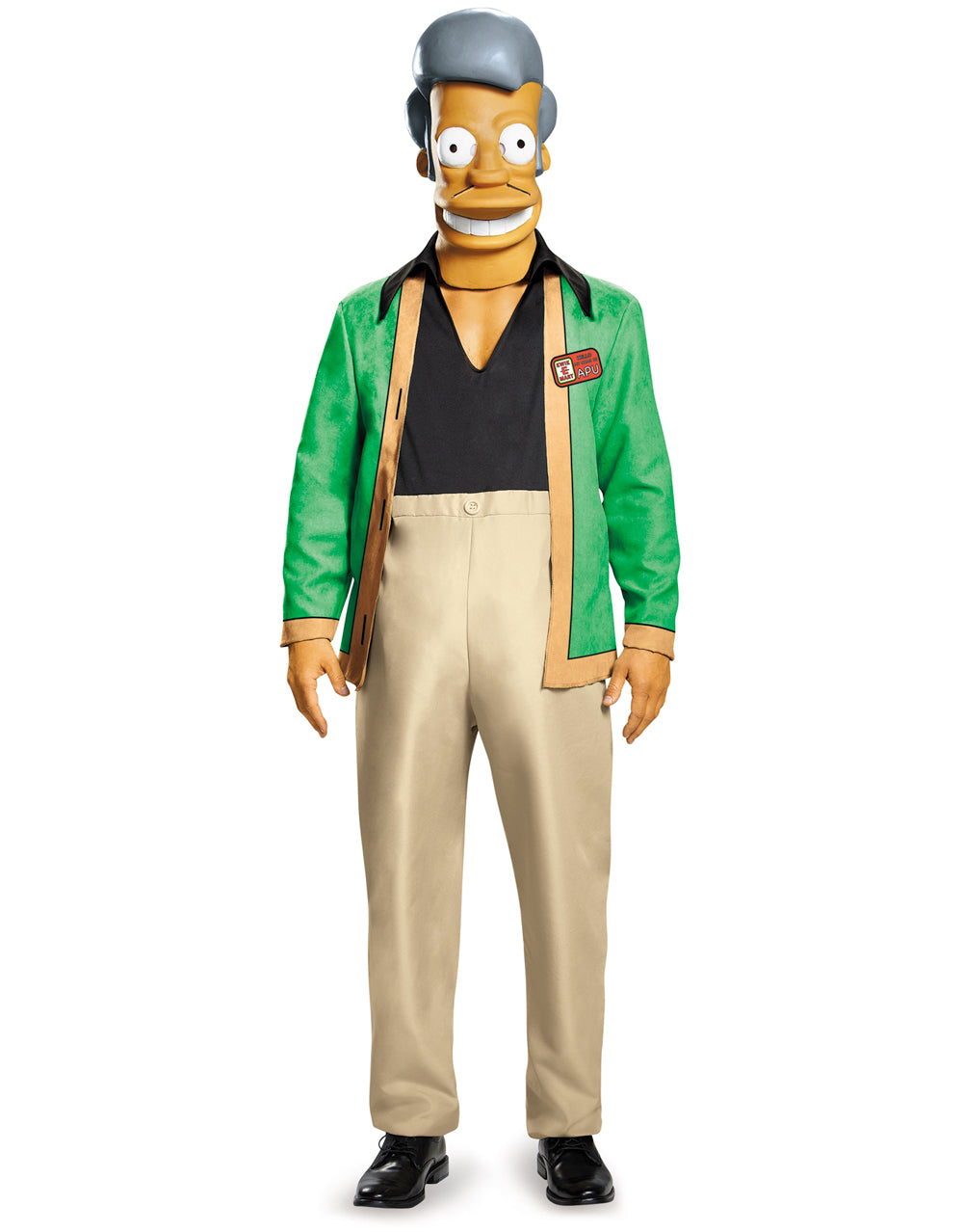 The Simpsons Apu Kwik-E-Mart deluxe costume for adults.