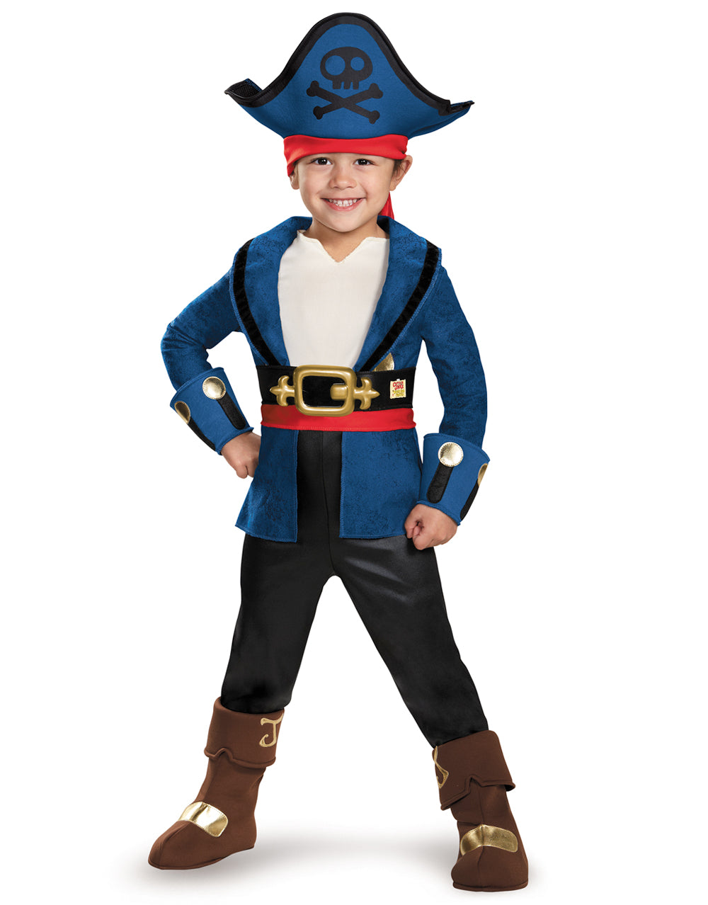 Jake and the Never Land Pirates Captain Jake deluxe costume for kids.
