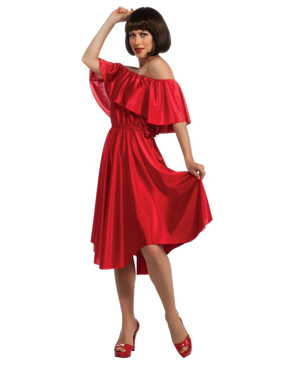 Saturday Night Fever red dress costume for women.