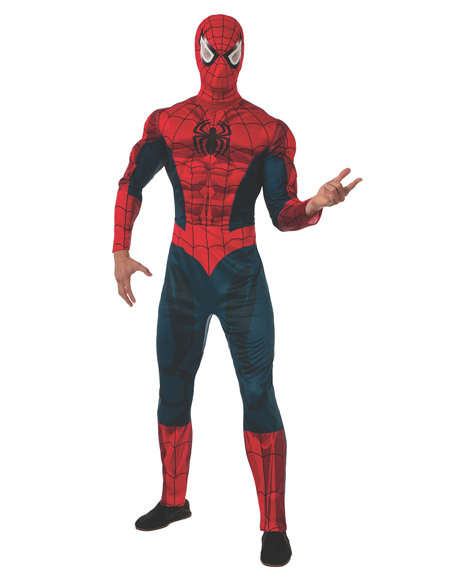 Marvel Comics Spider-Man deluxe padded jumpsuit costume for adults.