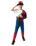 Ultimate Spider-Man reversible deluxe muscle chest costume for kids.