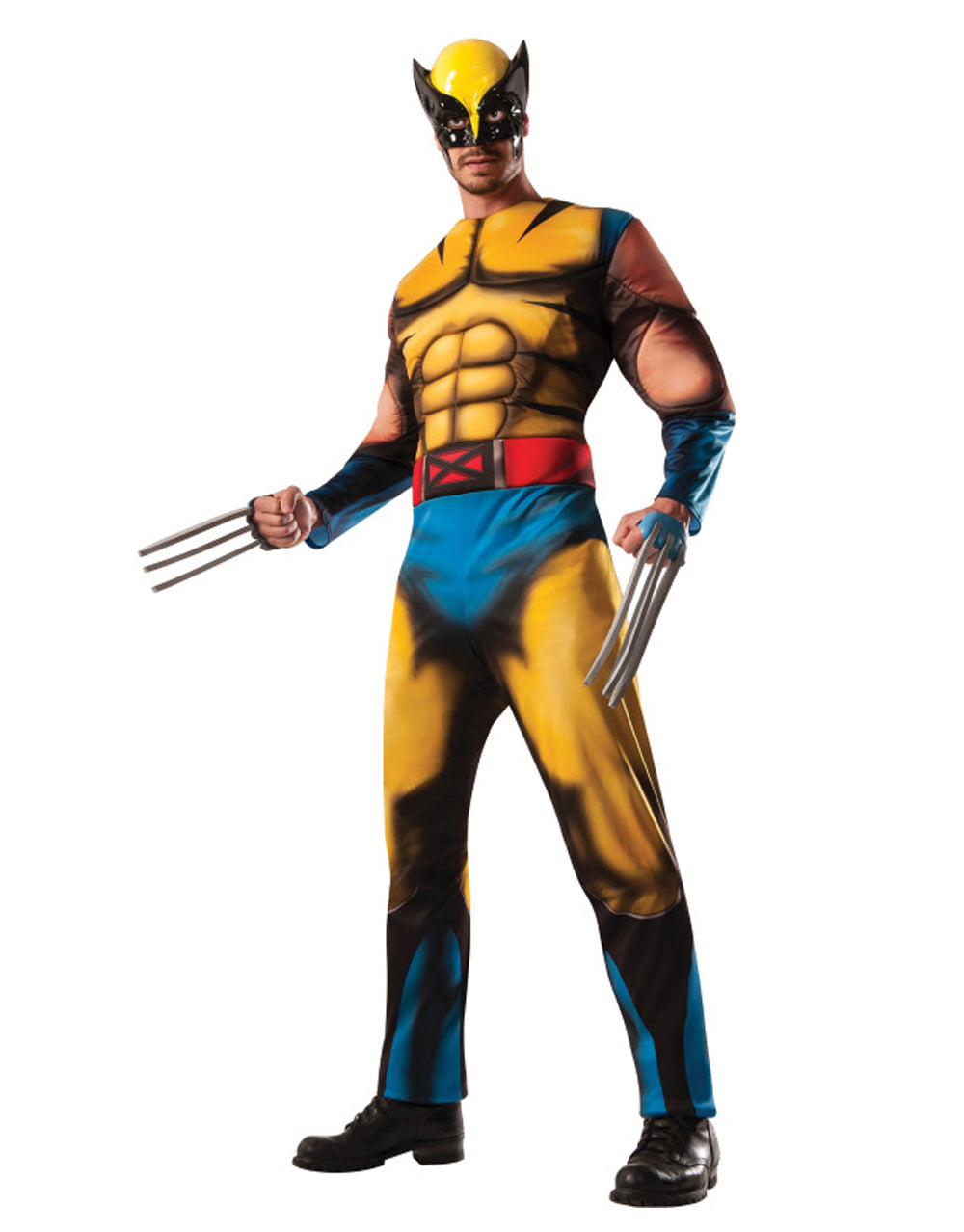 Marvel Comics Wolverine deluxe padded jumpsuit costume for adults.