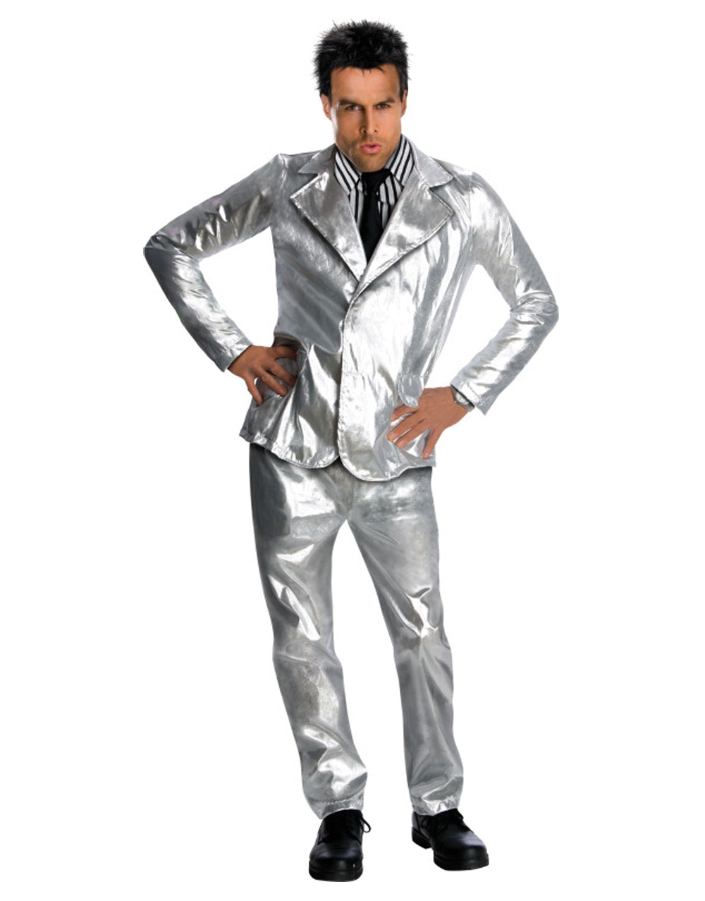 Zoolander Derek silver suit costume for adults.