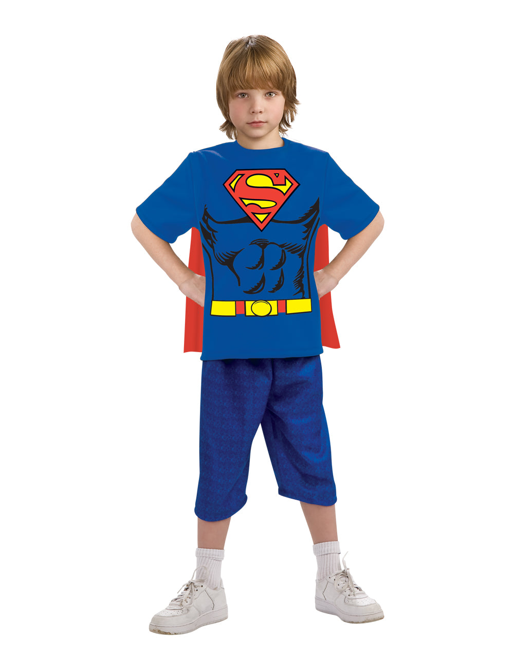 DC Comics Superman costume t-shirt for kids.