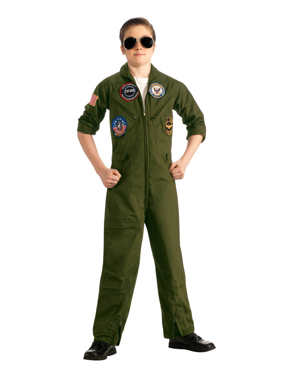 Top Gun Maverick classic flight suit costume for kids.