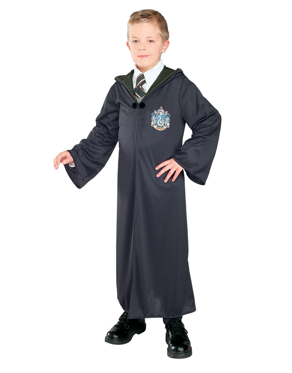 Harry Potter Slytherin hooded robe costume for kids.
