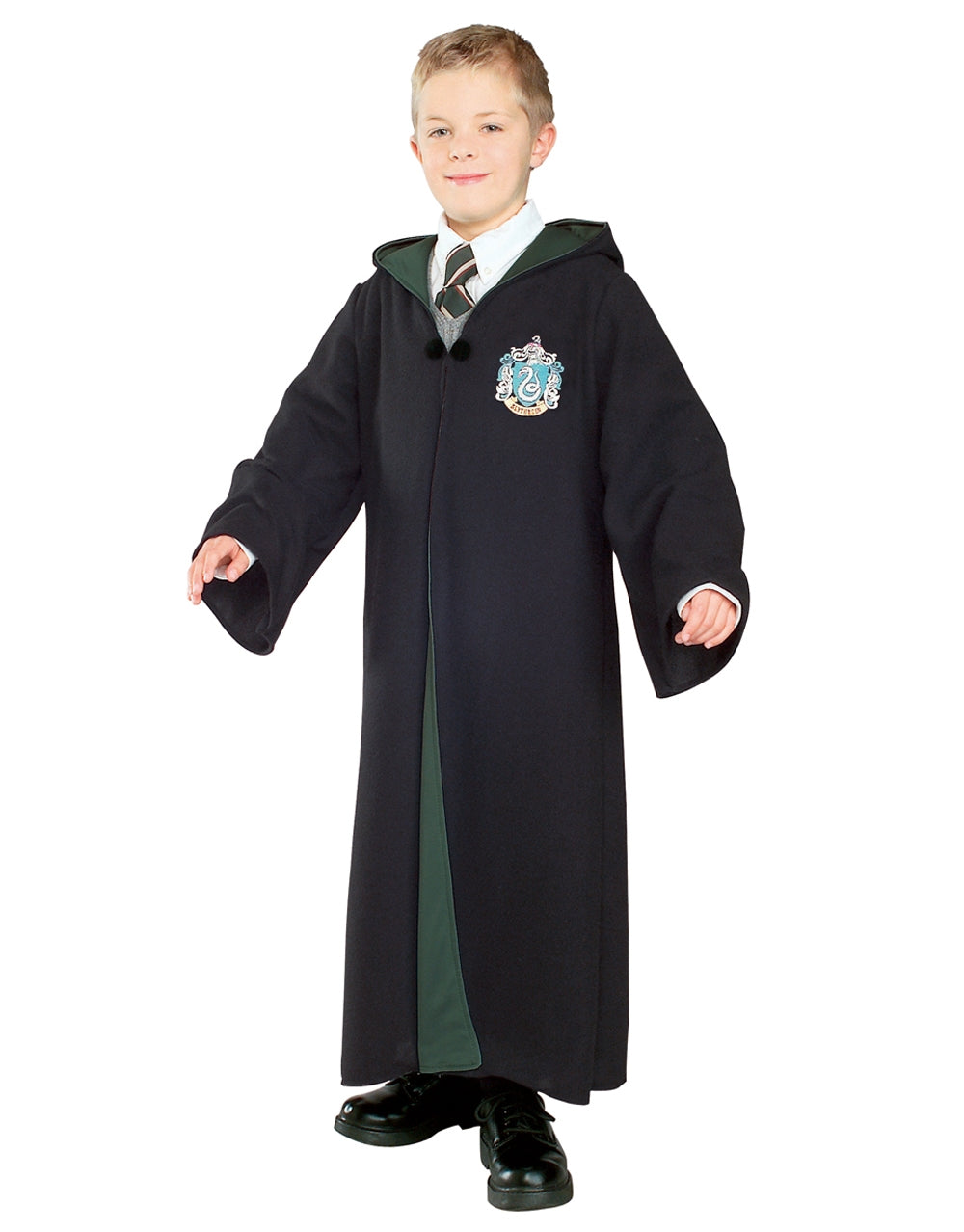 Harry Potter Slytherin hooded robe costume for kids.