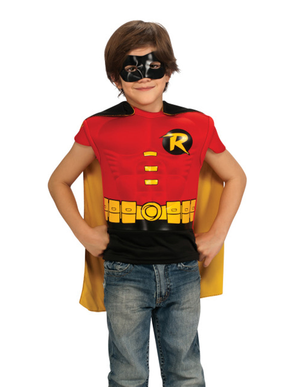 DC Comics Robin padded muscle costume top for kids.