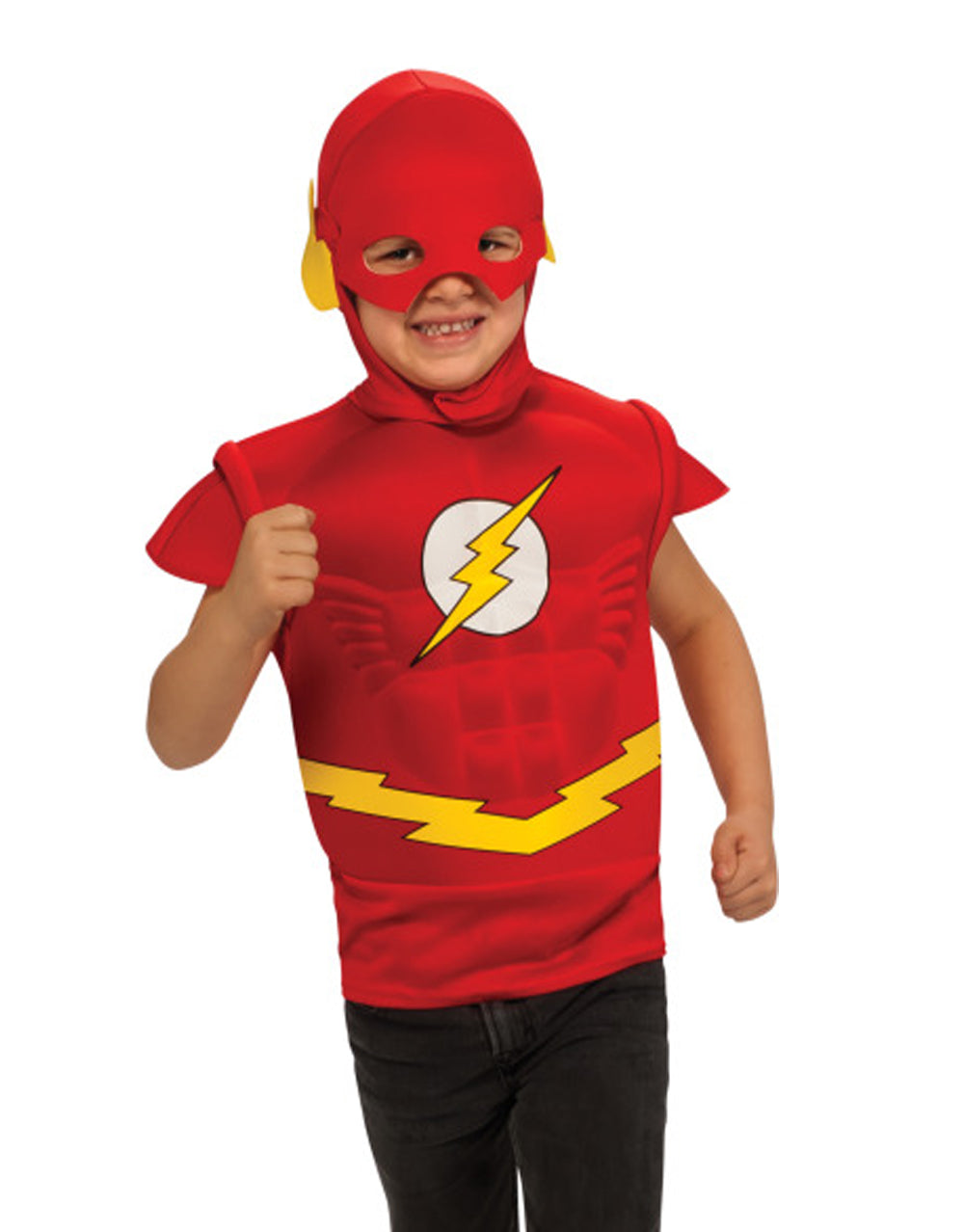 DC Comics The Flash padded muscle costume top for kids.