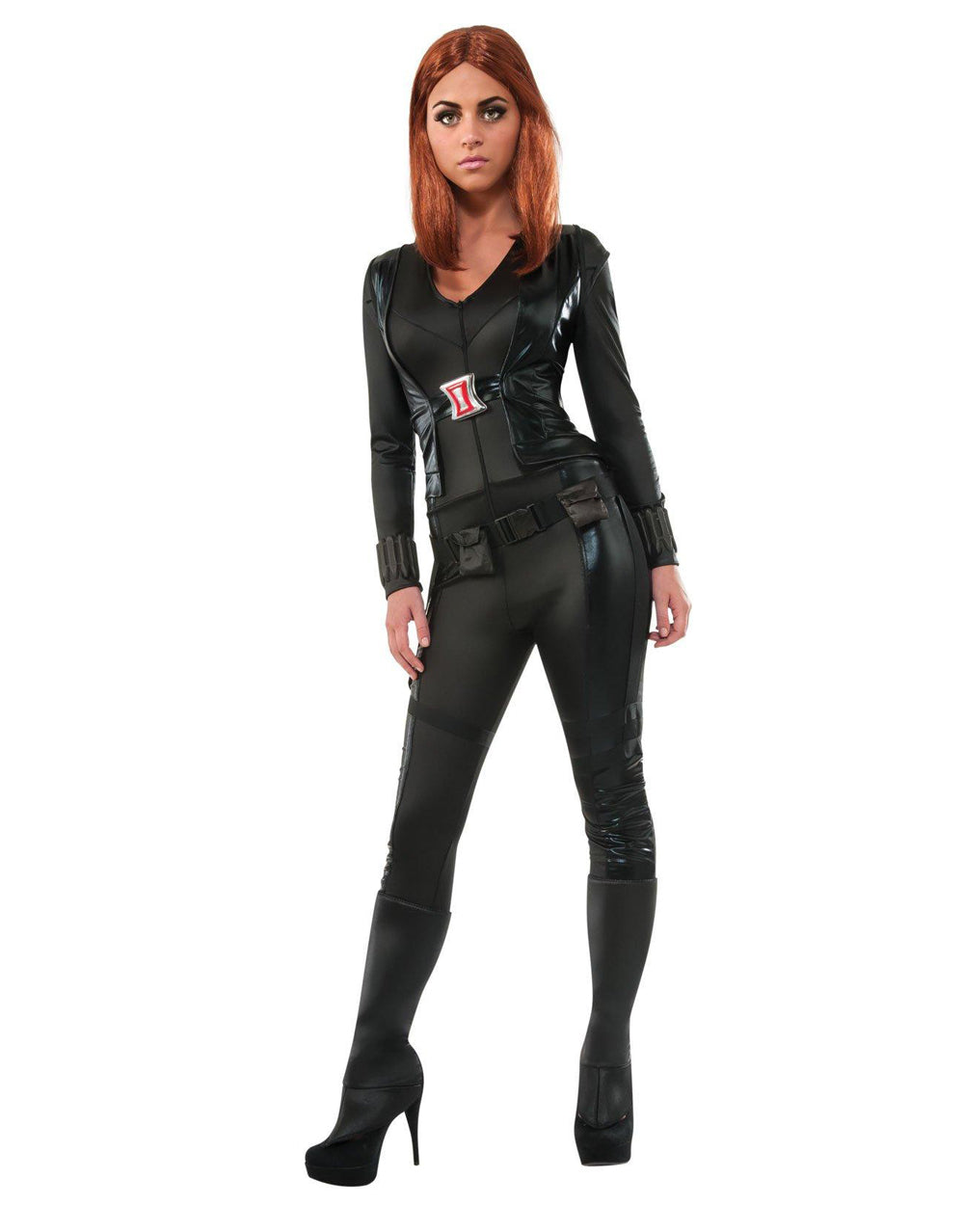 Captain America The Winter Soldier Black Widow deluxe jumpsuit costume for women.