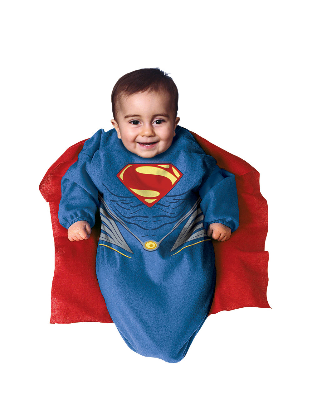 DC Comics Man of Steel Superman baby bunting costume for kids.