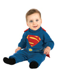DC Comics Man of Steel Superman romper costume for kids.
