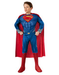 DC Comics Man of Steel Superman light-up padded costume for kids.