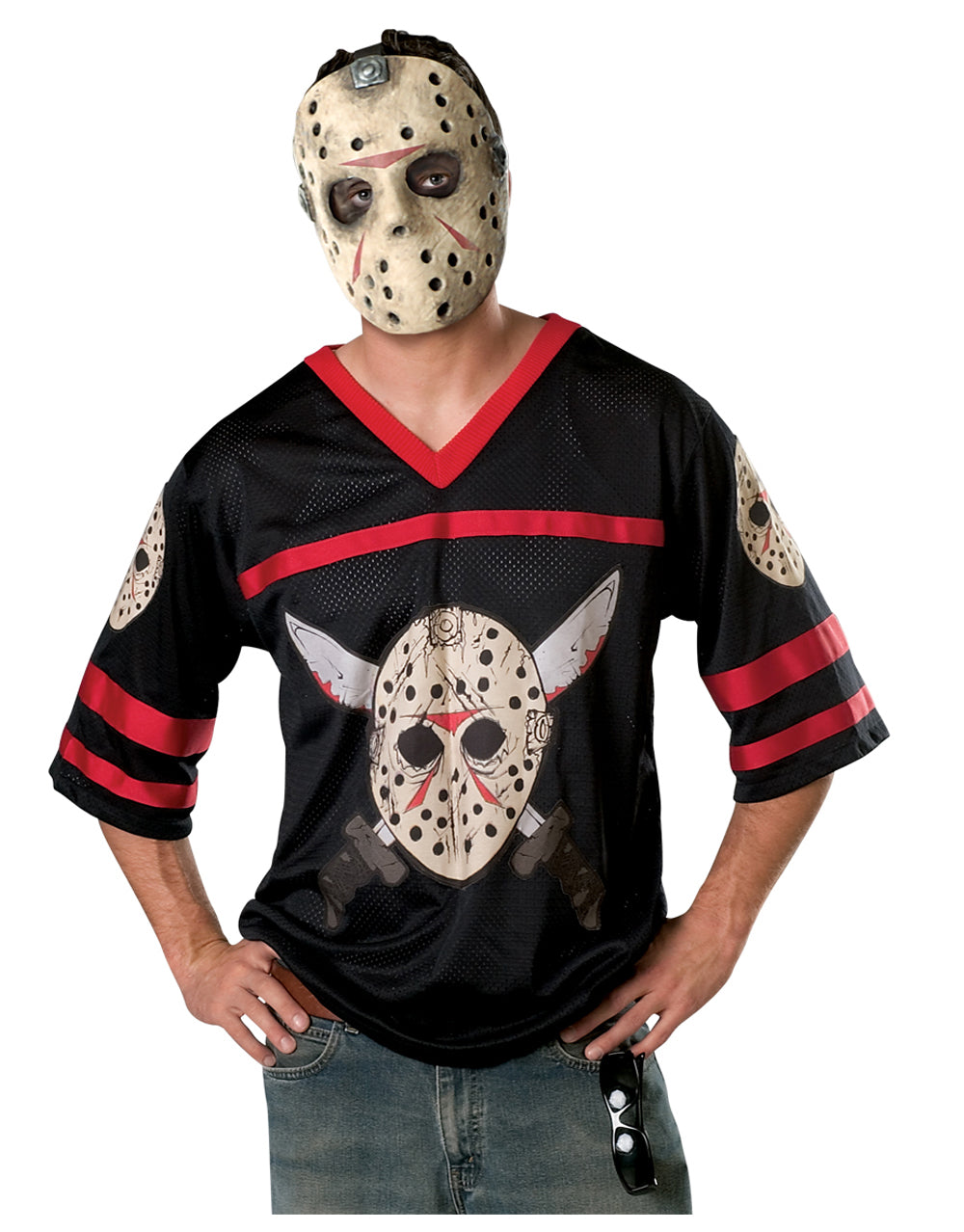 Friday the 13th Jason Voorhees hockey shirt costume for adults.