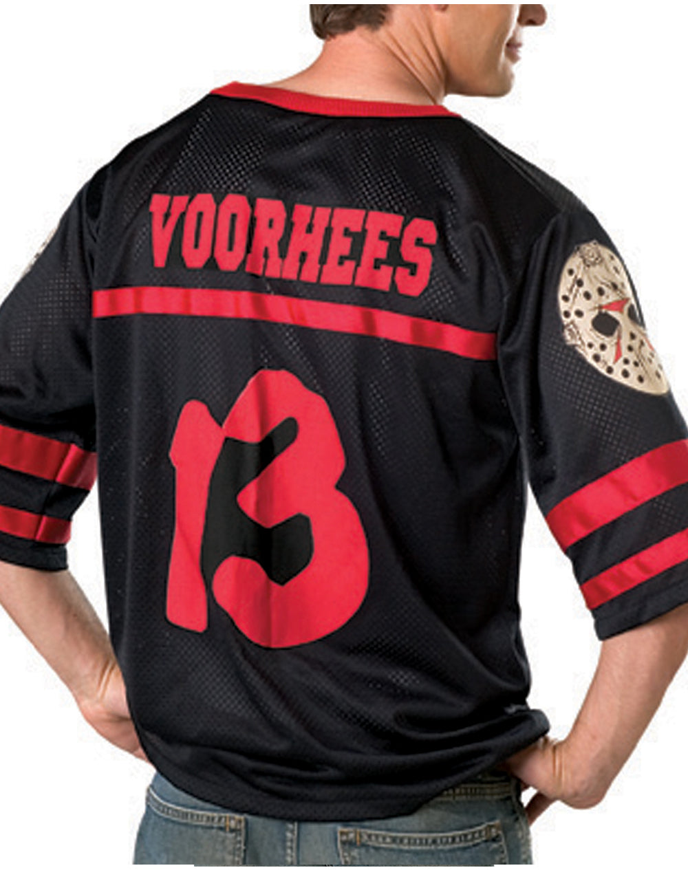 Friday the 13th Jason Voorhees hockey shirt costume for adults.