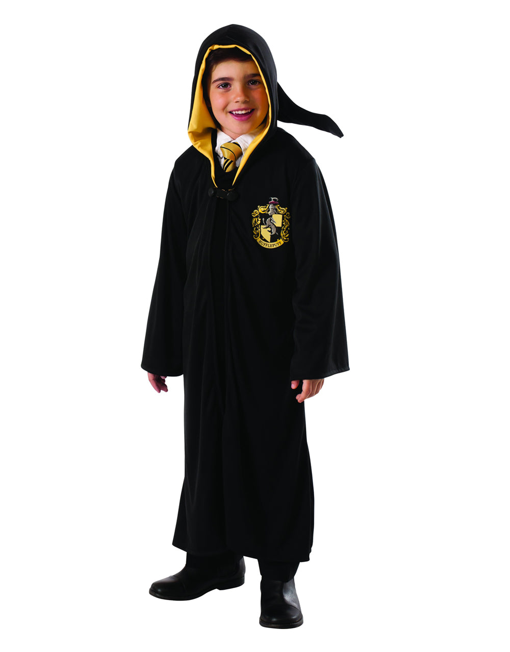 Harry Potter Hufflepuff hooded robe costume for kids.