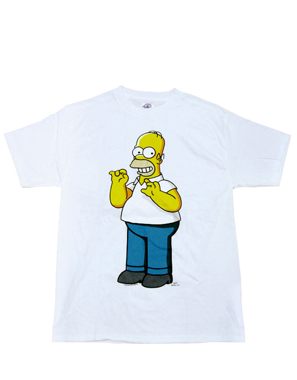 Big Homer graphic on a white adult t-shirt.