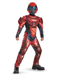 Halo red Spartan classic muscle costume for kids.
