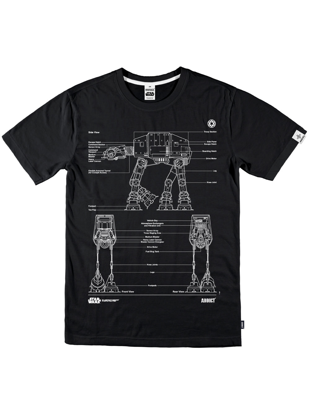 Official Star Wars AT-AT Walker black T-shirt - licensed apparel