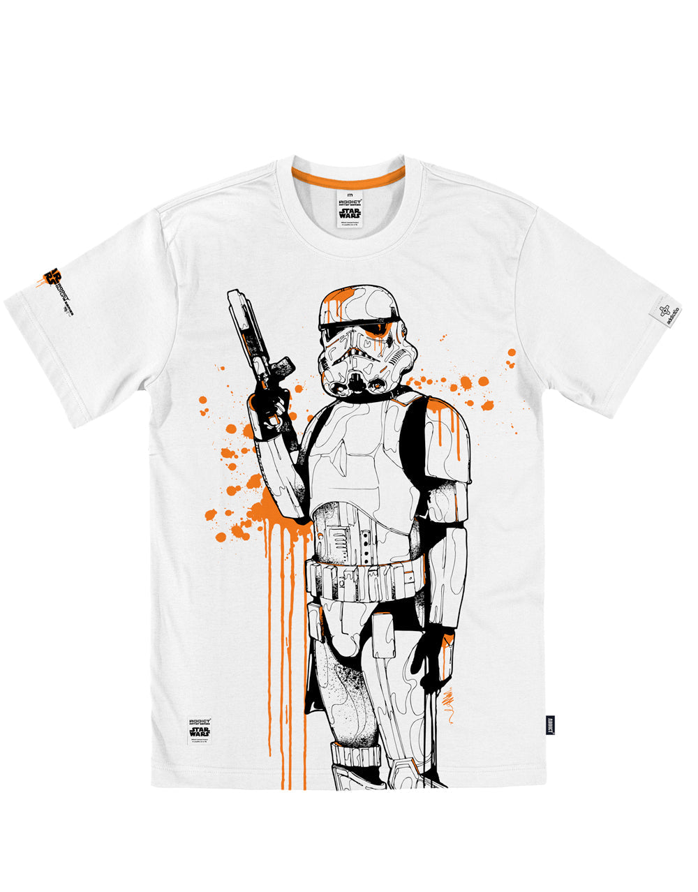 Official Star Wars Stormtrooper outline white T-shirt - licensed apparel