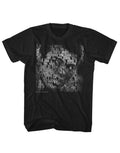 Muhammad Ali words of wisdom graphic on a black adult t-shirt.
