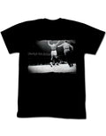 Muhammad Ali brave graphic on a black adult t-shirt.