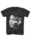 Muhammad Ali greatest of all time graphic on a heathered dark grey adult t-shirt.