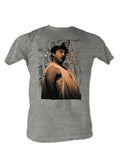 Animal House toga chant typography on a heathered light grey adult tee.