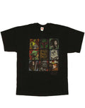 Star Wars character boxes graphic on a black adult t-shirt.