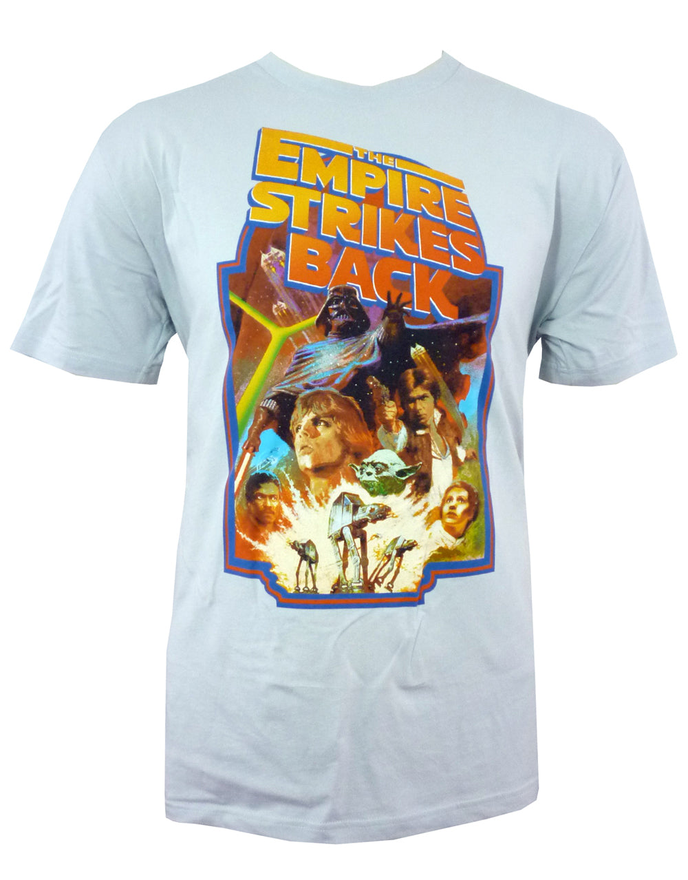 Star Wars the empire graphic on a grey adult t-shirt.