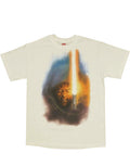 Darth Maul lightsaber graphic on a white adult t-shirt.
