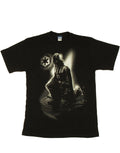 Darth Vader complete submission graphic on a black adult t-shirt.