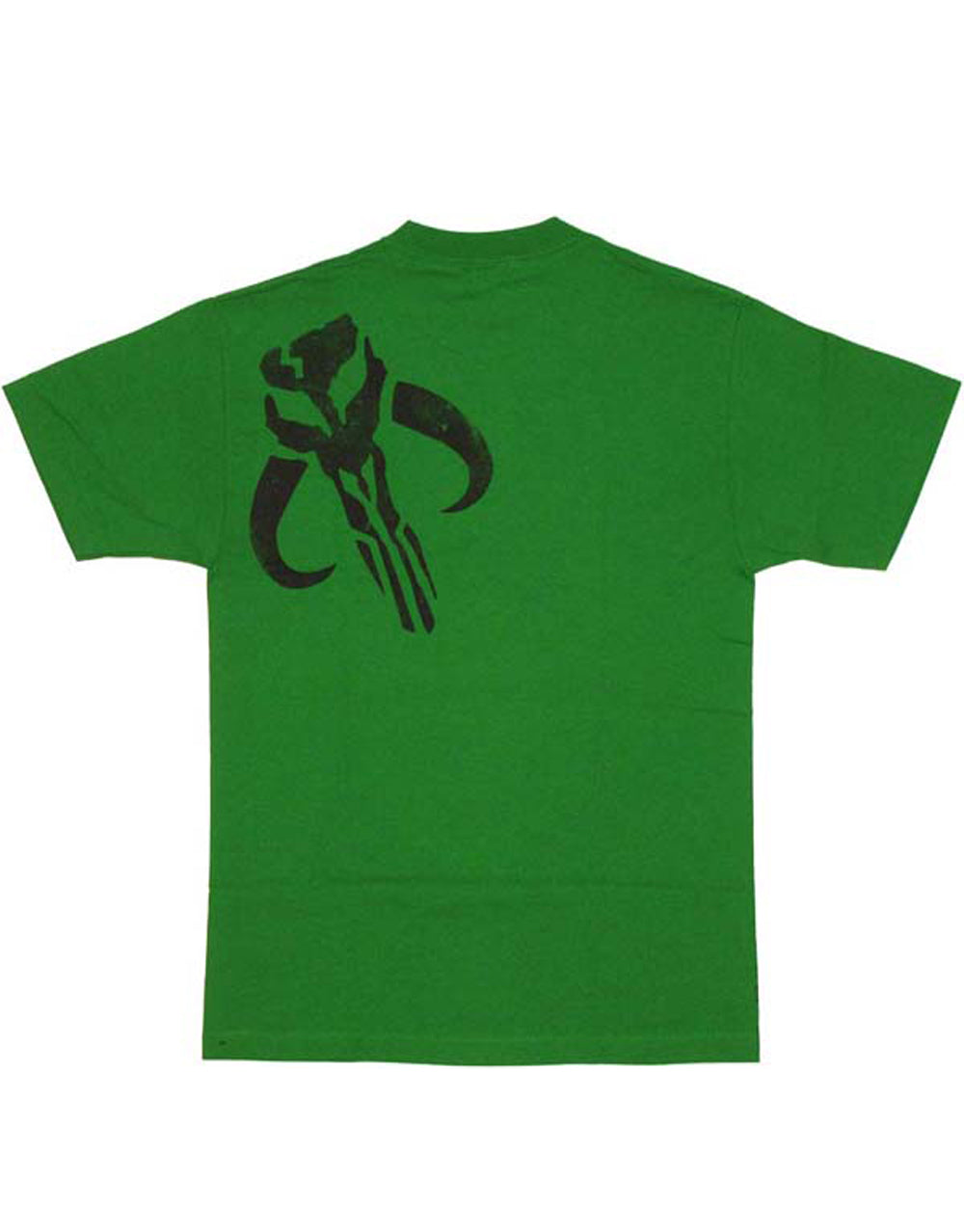 Boba Fett bring me the bounty graphic on a green adult t-shirt.