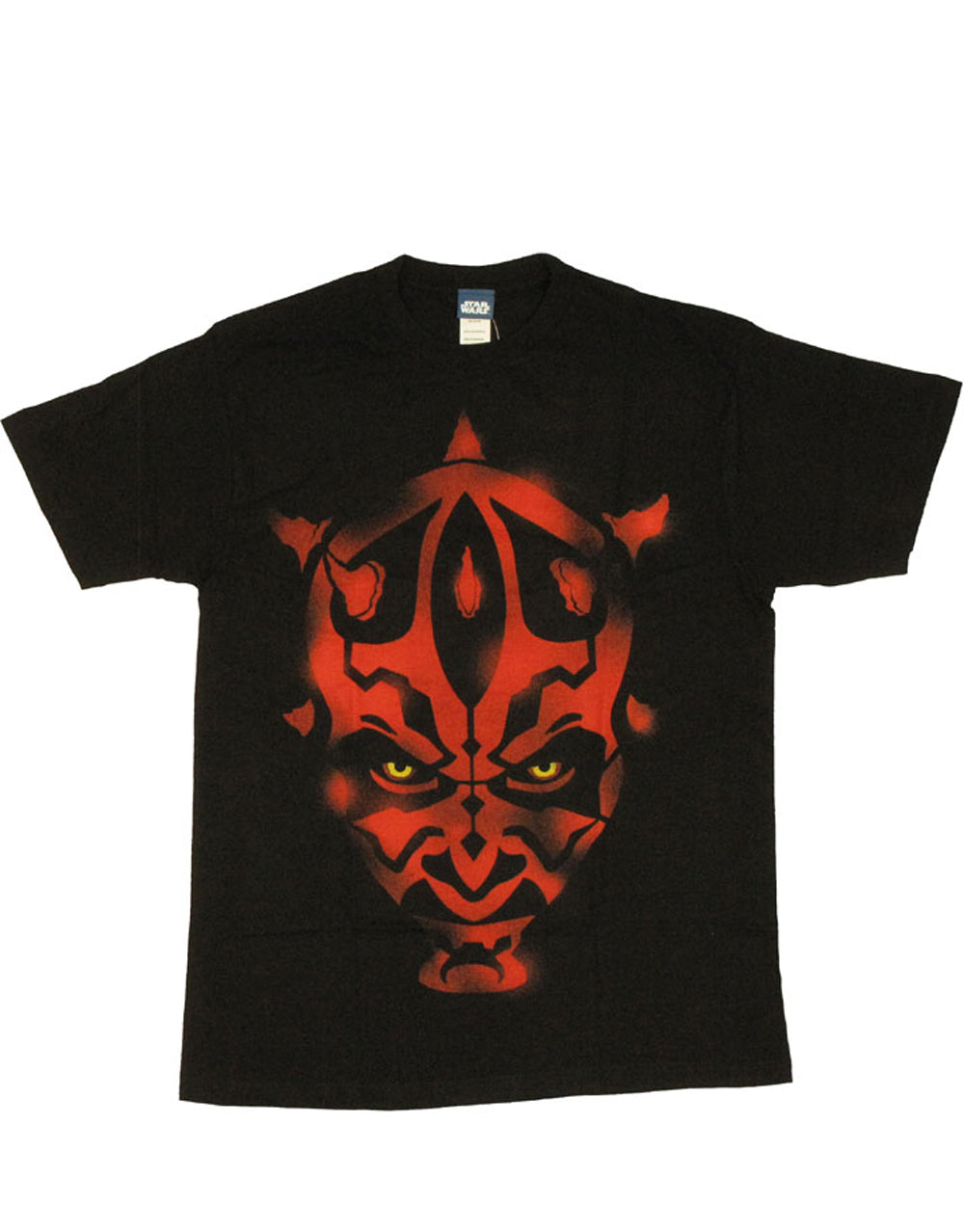 Darth Maul stencil graphic on a black adult t-shirt.