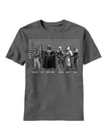 Star Wars bounty line graphic on a grey adult t-shirt.