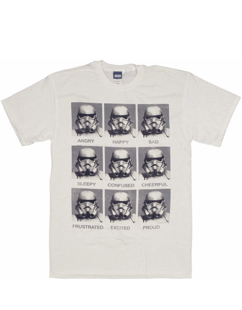 Stormtrooper today I am graphic on a white adult t-shirt.