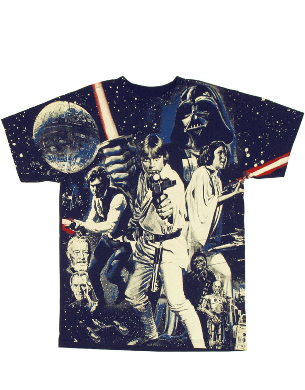 War of wars graphic on a navy blue adult t-shirt.