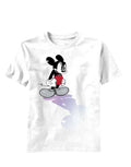Mickey mad at me graphic on a white adult t-shirt.