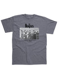 The Beatles Cavern graphic on a grey adult t-shirt.