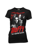 The Slayer graphic on a black women's t-shirt.