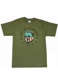 The Big Lebowski Walter Sobchak "Shabbas" Sabbath comedy quote design on a green adult t-shirt.