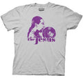 The Big Lebowski "Jesus Quintana" bowling character pose graphic on a grey adult t-shirt.