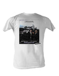 The Blues Brothers poster graphic on a white adult t-shirt.