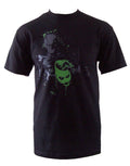 The Dark Knight Joker spoils the fun graphic on a black adult t-shirt.