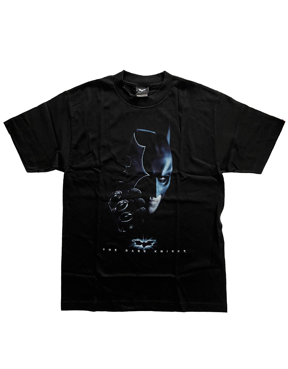 Dark Knight the Batman graphic on a black adult t-shirt.