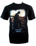 Dark Knight from the ashes graphic on a black adult t-shirt.